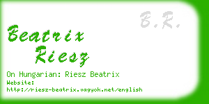 beatrix riesz business card